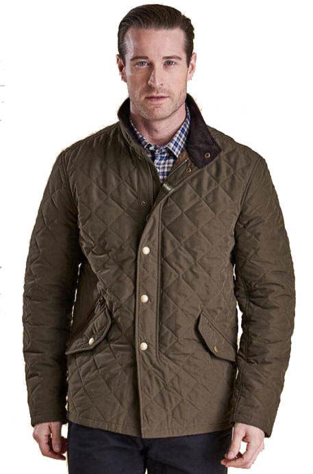 barbour shoveler quilted jacket olive