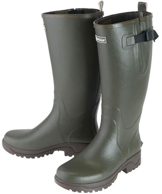 Barbour Mens Tempest Neoprene Lined Wellington Boots - Olive ...