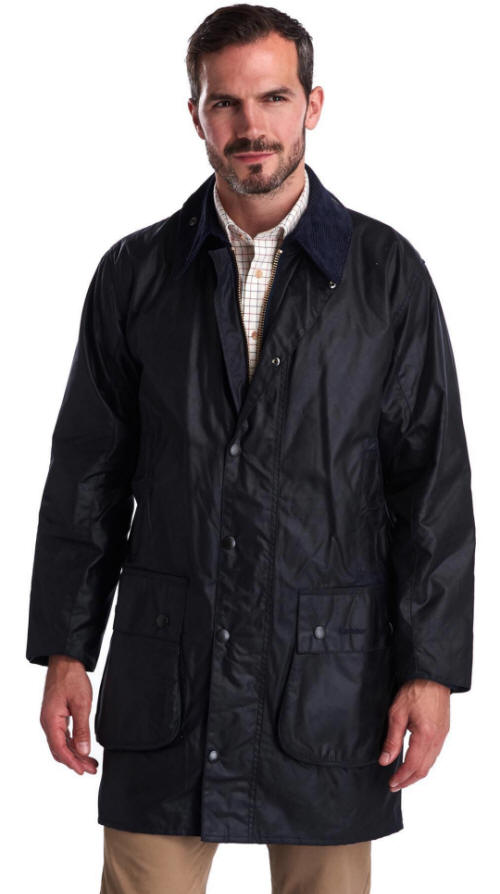 Barbour Mens Wax Border Jacket Navy - MWX0008NY91 | Red Rae Town & Country