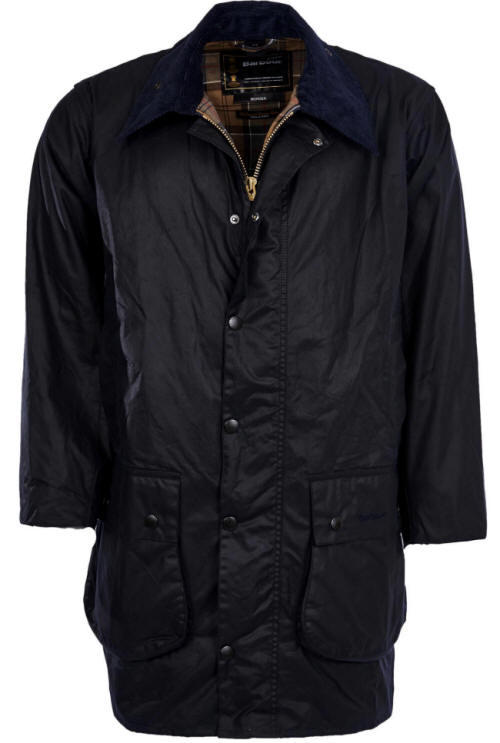 Barbour Mens Wax Border Jacket Navy - MWX0008NY91 | Red Rae Town & Country