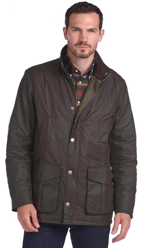 Barbour Hereford Wax Jacket Olive MWX1213OL71 | Red Rae Town & Country ...