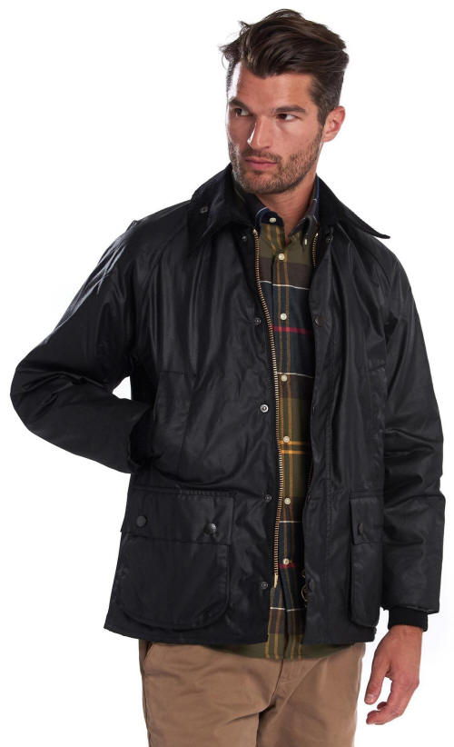 Barbour Mens Waxed Bedale Jacket Black - MWX0018BK91 | Red Rae Town