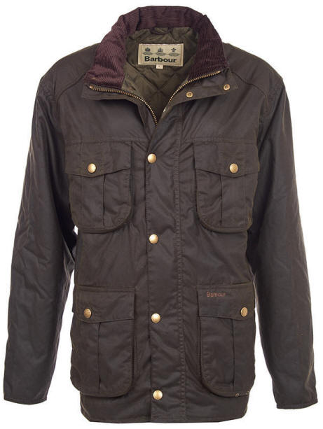 barbour waxed down jacket