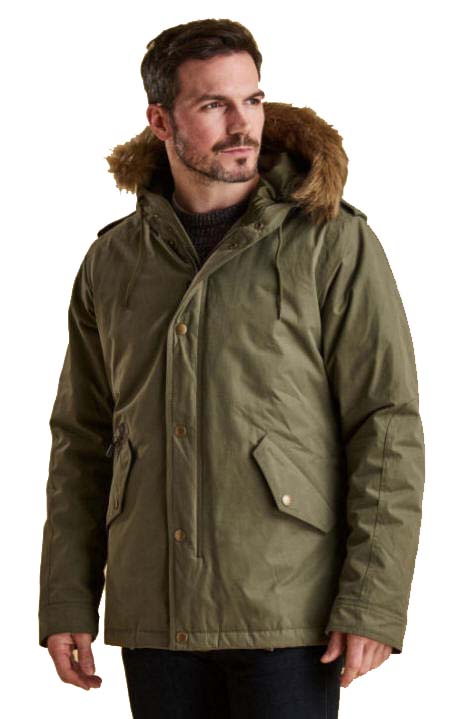 mens barbour parka coats