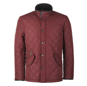 Barbour Lifestyle Mens Red Powell Quilted Jacket main image