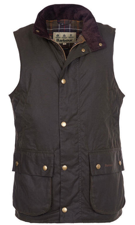 barbour westmorland waxed gilet olive