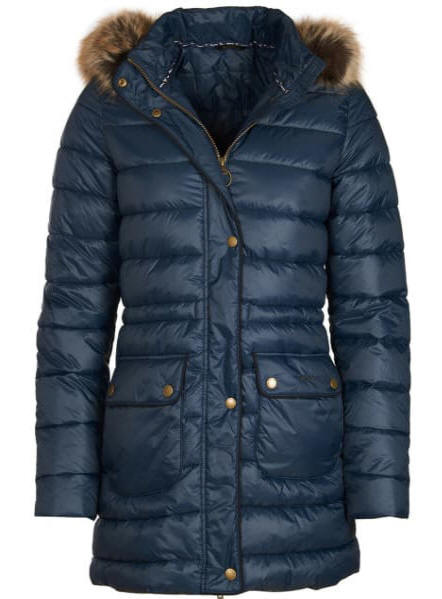 Womens Barbour Redpoll Quilted Jacket - Navy