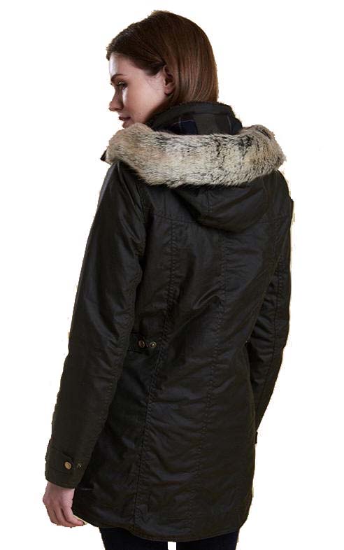ladies barbour jacket with fur hood