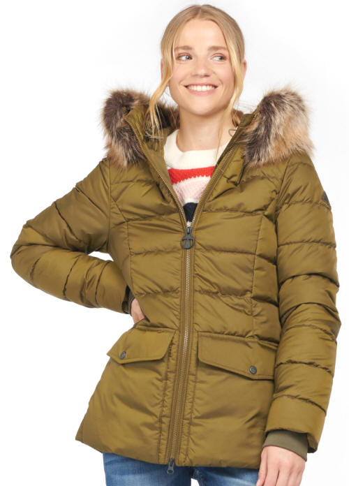 Barbour Womens Bayside Quilt Jacket Nori Green - LQU1344SG52 | Red Rae ...