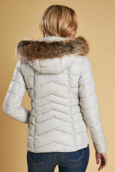 barbour bernera quilted jacket ice white