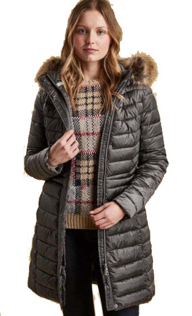 barbour women's berneray long quilted coat