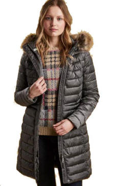 barbour berneray quilted jacket ash grey