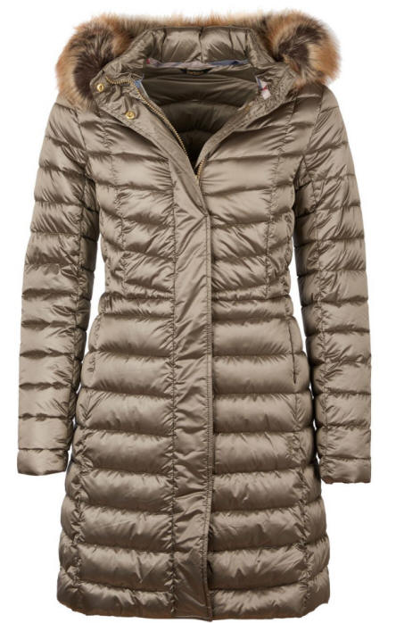 Barbour Womens Berneray Quilt Coat Mink 