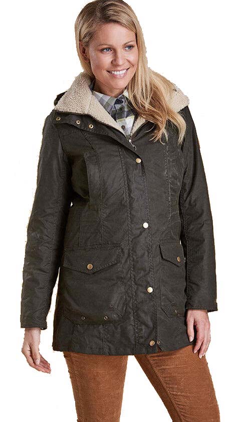 Evenement Interpreteren Uitdaging Barbour Womens Bleaklow Wax Jacket Olive LWX0653OL71 - Red Rae Town and  Country