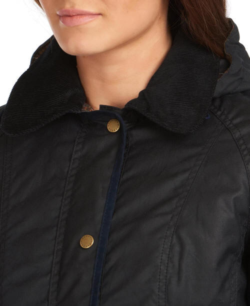 Barbour Womens Bower Wax Cotton Jacket Navy - LWX0534NY92| Red Rae Town ...