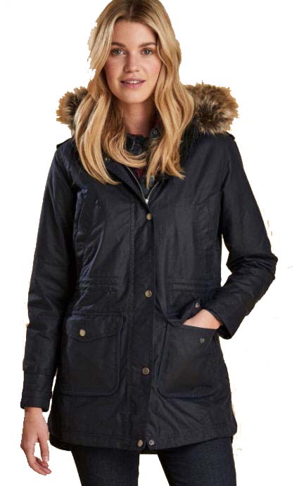 womens waxed jacket with hood