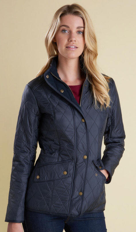 barbour cavalry polarquilt navy