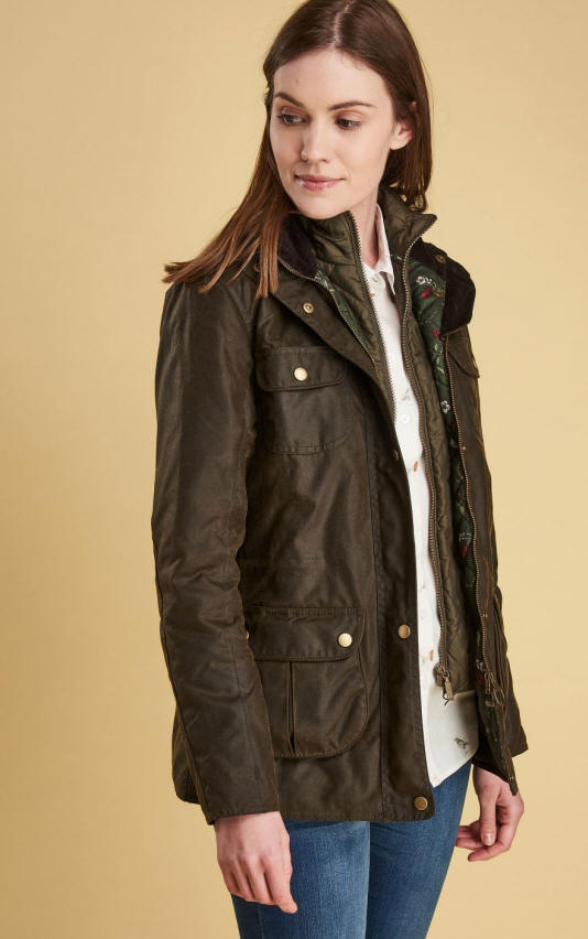 barbour jacket womens brown