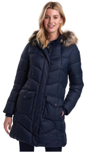 Barbour Womens Clam Quilted Jacket Navy 