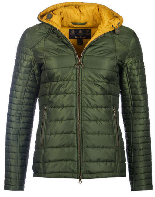 barbour ladies green quilted jacket