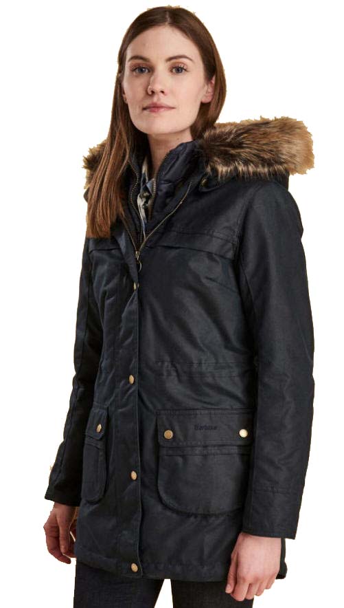 barbour navy wax jacket ladies