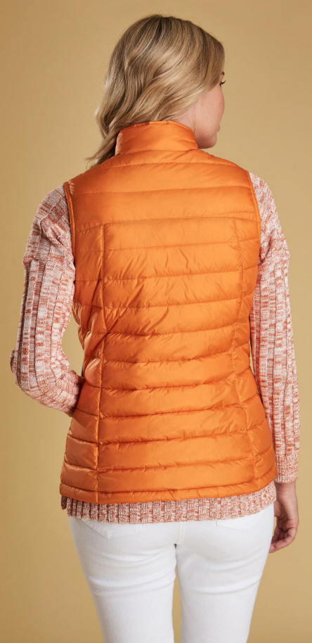 barbour orange gilet