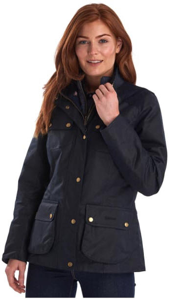 barbour waxed cotton jacket womens