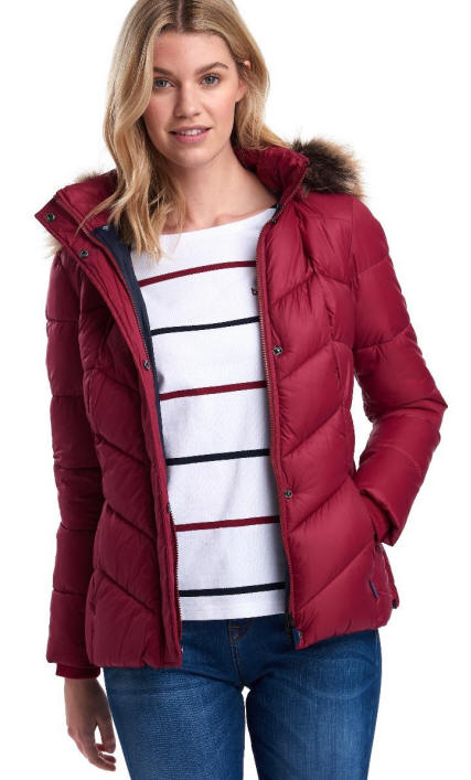 Barbour Womens Downhall Quilt Jacket Pink - LQU1068PI54 | Red Rae Town ...