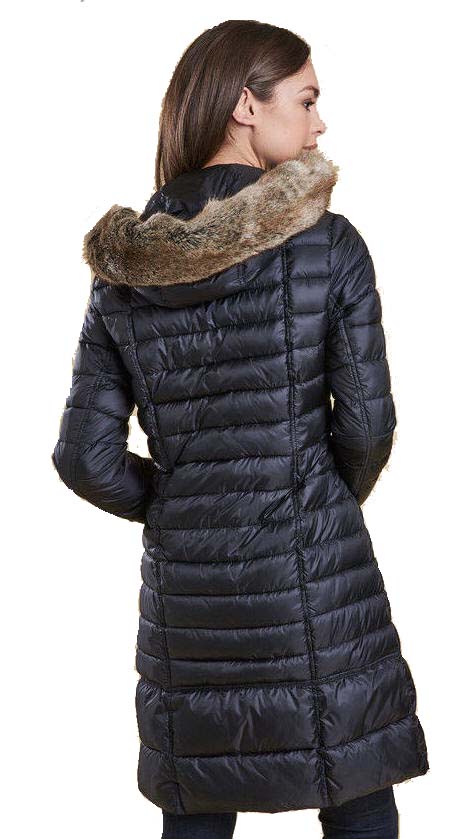 barbour long padded coat