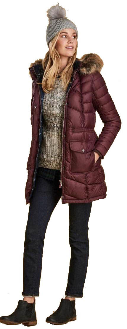 barbour hamble aubergine