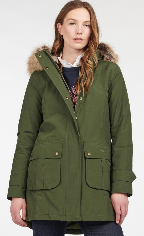 Barbour Womens Hebden Waterproof Parka - Olive LWB0723OL71 | Red Rae ...