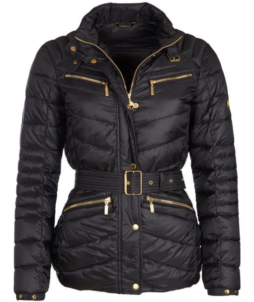 barbour womens black quilted jacket