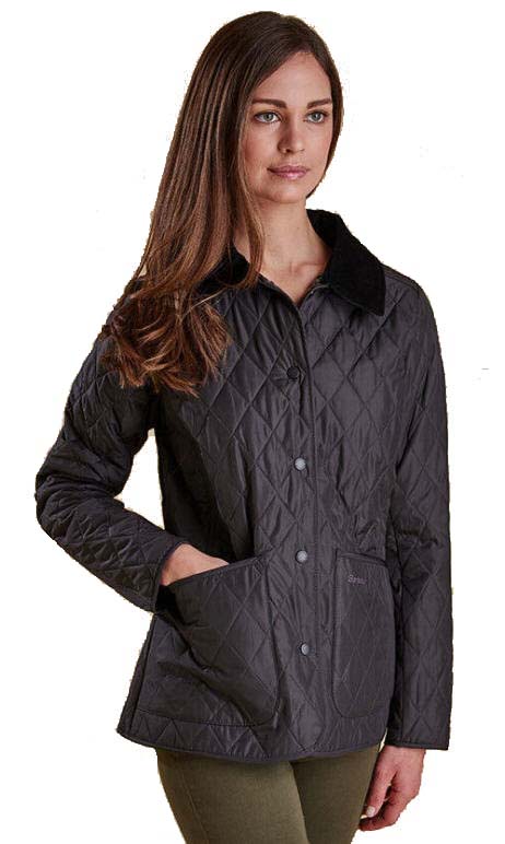 womens black barbour jacket