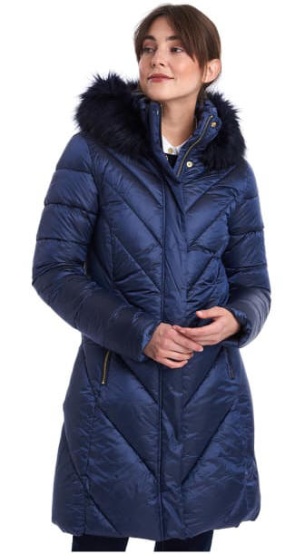 Barbour Womens Reesdale Quilted Royal 