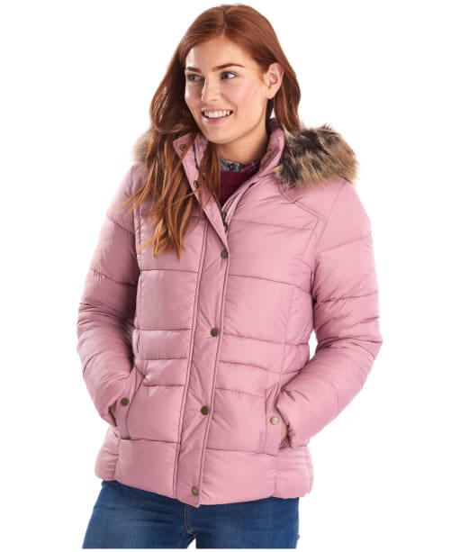 ladies pink quilted barbour jacket