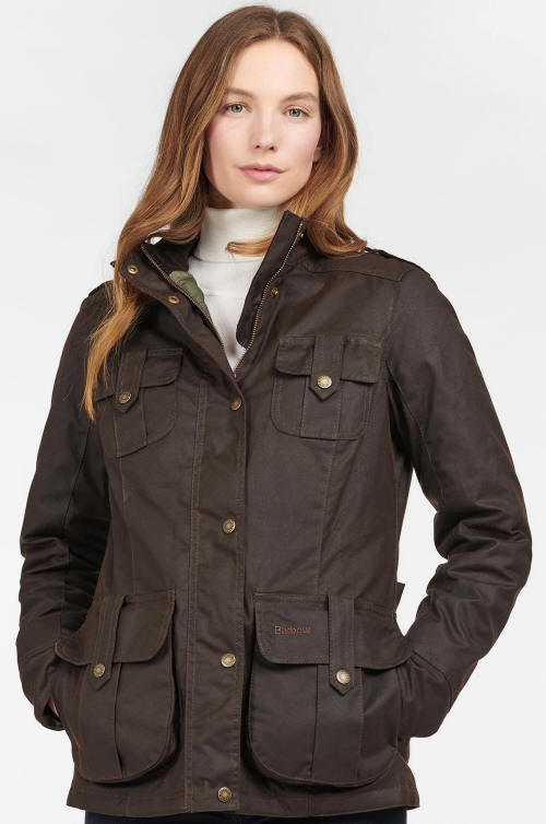 Barbour Womens Winter Defence Wax Jacket Rustic - LWX1066RU71 | Red Rae ...