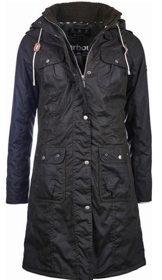 barbour womens long jacket