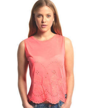 Superdry Cutwork Slub Shell Top