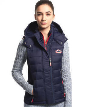 Superdry Fuji Slim Double Zip Vest Gilet