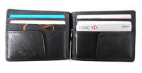 Tony Perotti Italian leather clip credit card wallet TP-2312Blk - Black