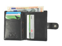 Tony Perotti Italian leather credit card notecase trifold wallet  - TP-1060G/BLK -Black