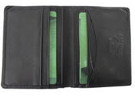 Tony Perotti Italian leather note case slim wallet TP-1034GBlk - Black 