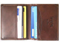 Tony Perotti Italian leather note case slim wallet TP-1034GBrn - Brown