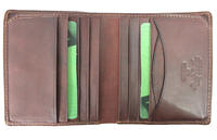 Tony Perotti Italian leather slim note case wallet TP-2068Brn - Brown