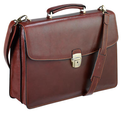 Tony Perotti Italian leather two gusset briefcase TP-8008 - Red Rae ...
