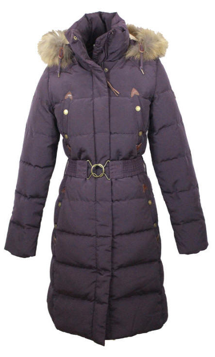 Aigle Ladies Cuckmerry Duck Down Coat Figue - Red Rae Town & Country