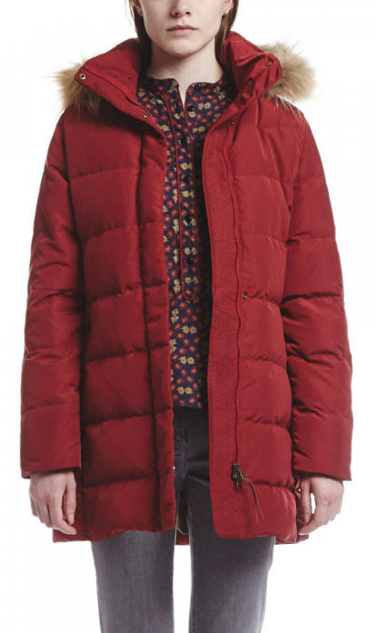 Aigle Ladies Downshine Duck Down Coat Bordeaux Red - Red Rae Town & Country