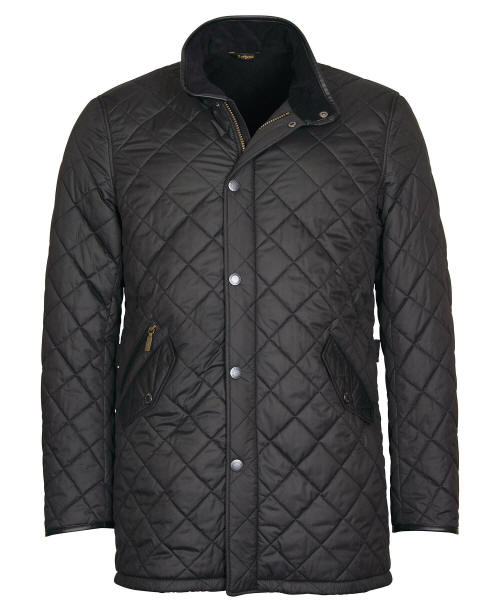 Barbour Long Powell Quilted Jacket Black MQU1437BK11