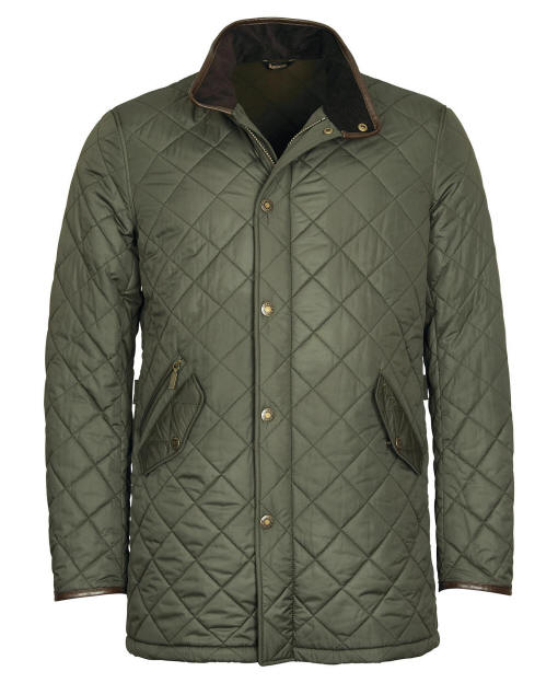 Barbour Long Powell Quilted Jacket Forest Green mqu1437gn91