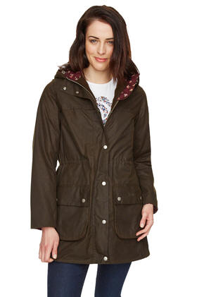 Barbour Ladies Marsworth Durham Waxed Jacket Coat - Olive - lwx0437ol71 ...
